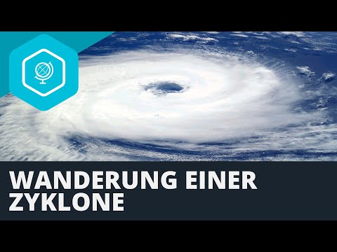 Wanderung einer Zyklone