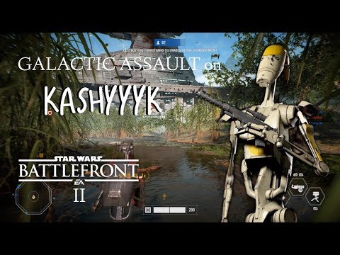 Star Wars Battlefront 2 Galactic Assault on Kashyyyk Full Match