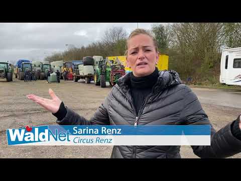 Boeren in actie voor de dieren van Circus Renz