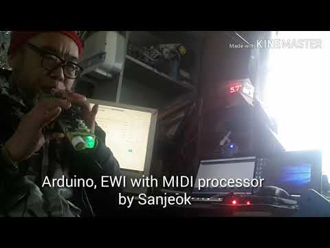 Arduino, EWI with MIDI processor by Sanjeok