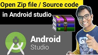 How to open a zip file / Source code in android studio in Hindi.