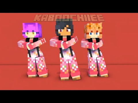 FIRE APHMAU, KIM & ZOEY SUPER IDOL DANCE | APHMAU, KIM, ZOEY | Minecraft Animation | KABOOCHIIEE 064