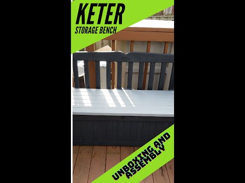 KETER Eden garden storage bench unboxing / assembly