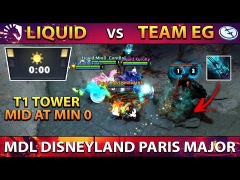 WTF 200 IQ Strat by KuroKy to take T1 Tower Mid at Min 0! LIQUID vs EG - MDL Disneyland Paris Major