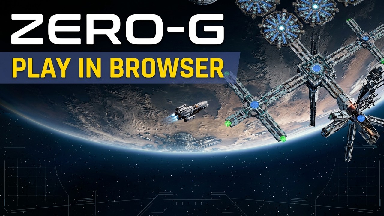 Zero-G 90-second trailer: mining, cruising, planetary landing and fleet combat