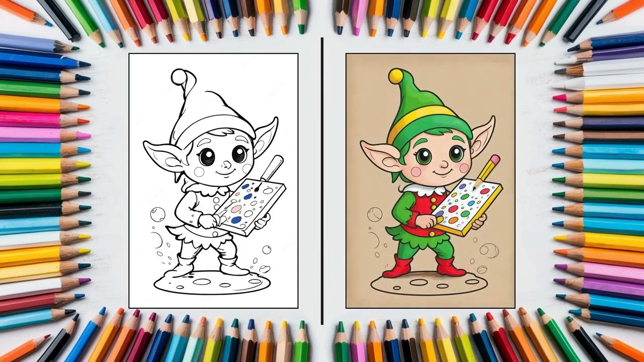 Christmas Elf Coloring Pages: Festive Holiday Magic! 🎄🧝