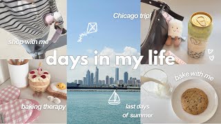 CHICAGO VLOG: end of summer break 🌺🌊 back to school shopping, baking, productive days in my life ˚꩜