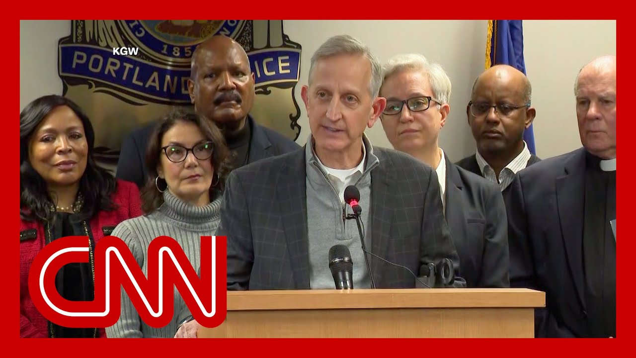 Officials speak after two people shot by federal agents in Portland, Oregon