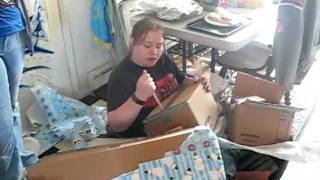 christmas prank on girlfriend 11 boxes in one.