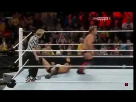 chris jericho vs the miz wade barret triple threat match raw highlights