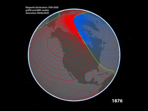 Magnetic Declination from 1590-2020