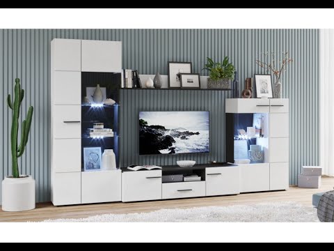 Гостиная Невада (морское дерево/белый глянец)