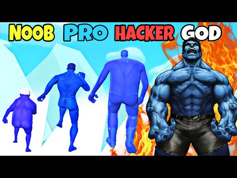 NOOB vs PRO vs HACKER vs GOD in Titan Rush 3D (Upgrade Hero)