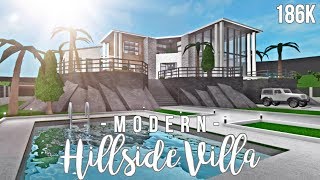 Bloxburg: Modern Hillside Villa 186K + FACE REVEAL ew