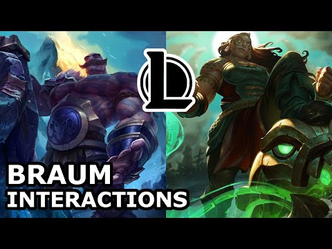 Braum Interactions with Other Champions | ILLAOI HAS HER EYES ON BRAUM | League of Legends Quotes