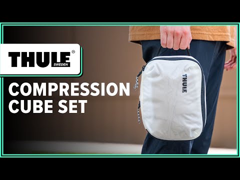 Large Packing Cube Set with See Through Mesh- Compression Packing Cubes Travel Organizers by TRIPPED Travel Gear (White) video review thumbnail