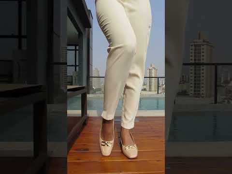 Sapato Beatriz Salto Baixo Couro Legítimo 