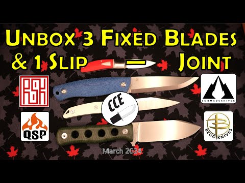 Unbox 3 Fixed Blades and a Slip Joint