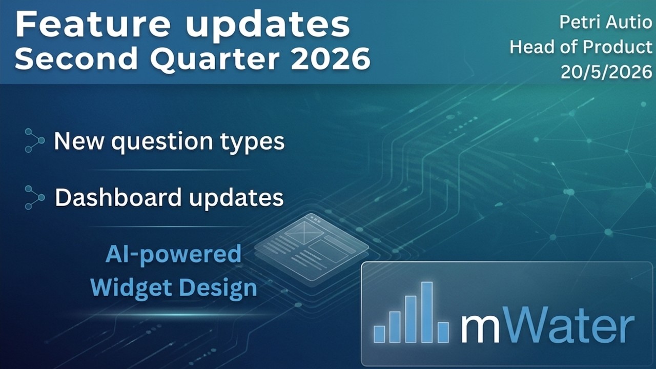 mWater Features Webinar: Dashboard Updates, New Question Types & AI-Powered Design