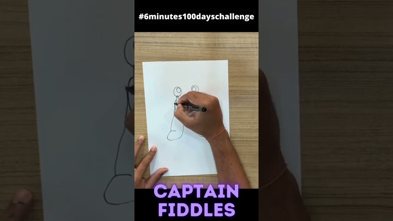 How to draw Captain Fiddles for Kids