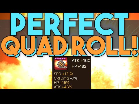 MY BEST RUNE in SUMMONERS WAR! A Perfect Quad Roll!