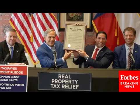 Gov. Greg Abbott Briefs Press On New Texas Property Tax ...