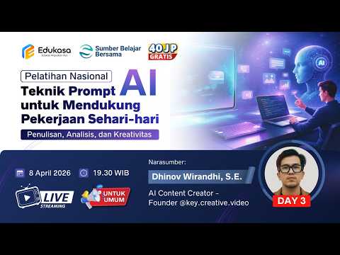 DAY 3 Pelatihan Teknik Prompt AI untuk Mendukung Pekerjaan Harian: Penulisan, Analisis & Kreativitas