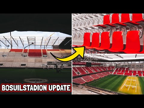 WOW! Royal Antwerp’s Bosuilstadion Nears 70% Completion – Red Seats Installed, Roof Is Taking Shape