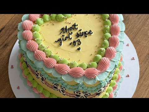 Decorate a ✨fancy nancy✨themed cake with me🥰💛💕🌸🌷🎊💐🌱 