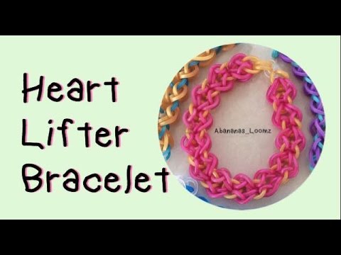 Abananas Loomz - "Heart Lifter" Rainbow Loom Bracelet