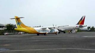 preview picture of video 'RP-C7250 , ATR-72-500 @ Cebu Pacific Air , Kalibo Airport , Philippines'
