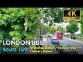 London Bus Ride Route 189 Double Decker 4K Virtual Tour