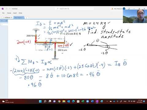Rotational Vibration: Harmonic Excitation & Steady‑State Amplitude (Dynamics Tutorial)”