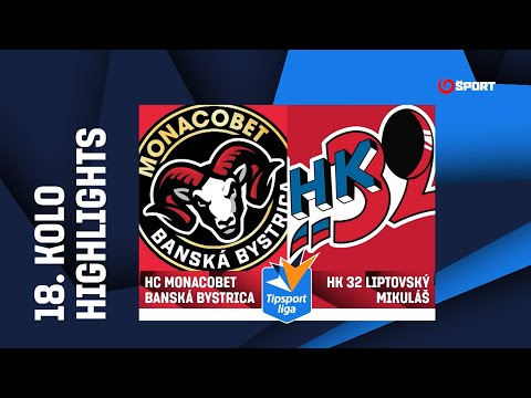 18. kolo: HC MONACObet Banská Bystrica - HK 32 Liptovský Mikuláš 5:4 sn (3:2, 0:1, 1:1, 0:0)