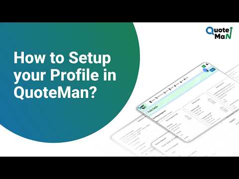 How to Setup Your Profile on QuoteMan?