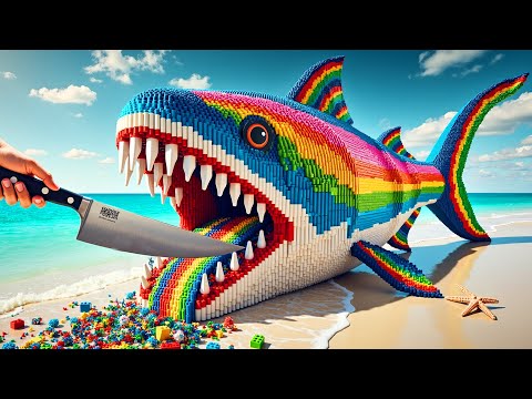 LEGO Seafood: Catch and Cook a RAINBOW FISH | Lego Cooking Food ASMR
