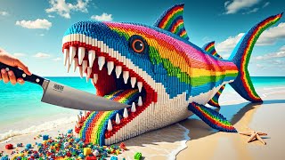 Download lagu LEGO Seafood: Catch and Cook a RAINBOW FISH | Lego Cooking Food ASMR mp3