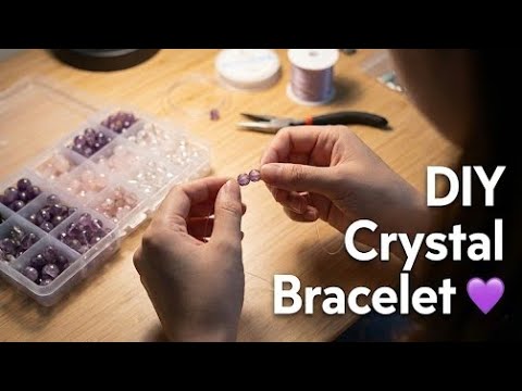 Simple Elastic Bracelet Making | Crystal Beads Jewelry DIY Hindi
