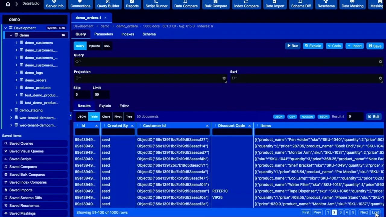 Browse and filter millions of MongoDB documents — right in your browser
