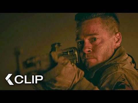 Setting The Trap For Nazi Troops Scene - FURY (2014)