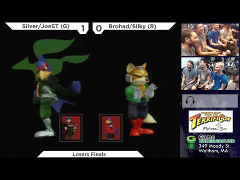 Mass Madness 28 SSBM - Silver/JoeST (Green) vs. Brohad/Silky (Red) - Melee Doubles LF