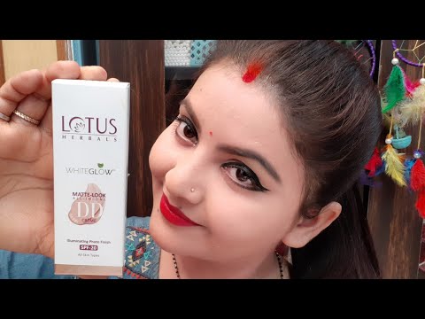 Lotus makeup white glow matte look all in one DD creme spf20 review & demo | day cream for all skin Video