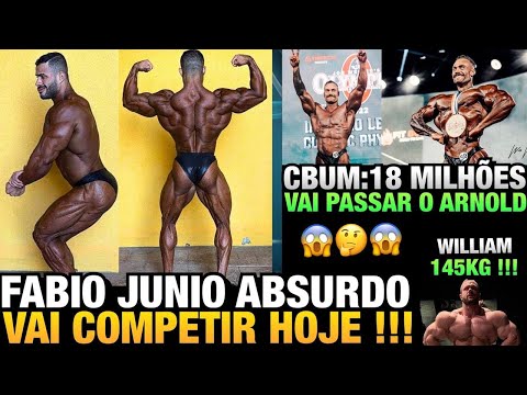 FABIO JUNIO ABSURDO DEMAIS - CBUM BATE 18 MILHÕES NO INSTA -WILLIAM 145KG RECORDE MUNDIAL DE FLEXÕES