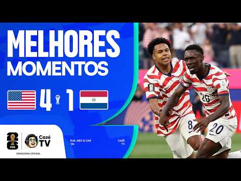 Melhores momentos: Estados Unidos 4 x 1 Paraguai