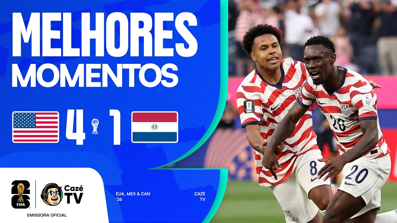 MELHORES MOMENTOS: ESTADOS UNIDOS 4 X 1 PARAGUAI | COPA DO MUNDO FIFA™ 2026 | 1ª RODADA