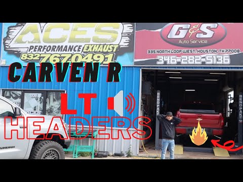 Silverado 5.3 gets LT headers & Carven R exhaust at ACES PERFORMANCE EXHAUST!!