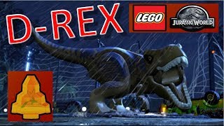 D-Rex. Lego Jurassic World The Game.  How to unlock T-REX