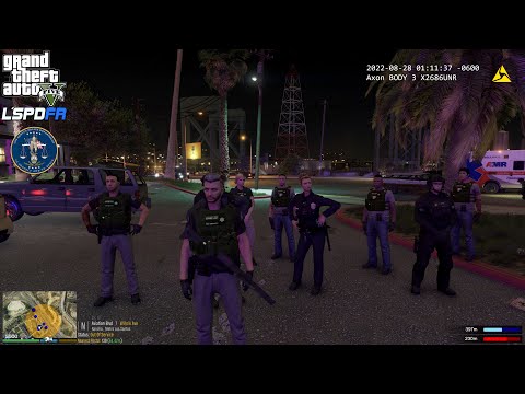 GTA V - LSPDFR 0.4.9🚔 - LSPD/LAPD - Gang Unit Patrol - Gang Attack | Shootouts | Panic Button - 4K