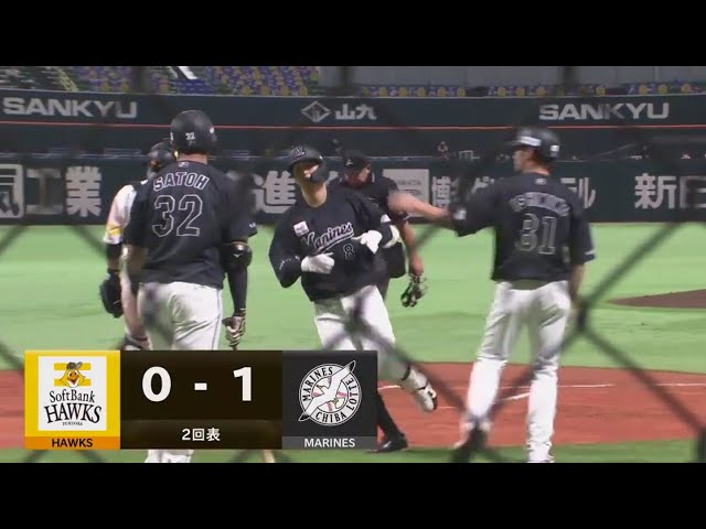 【2回表】マリーンズ・中村が右中間へ先制のソロホームランを放つ!! 2020/9/5 H-M
