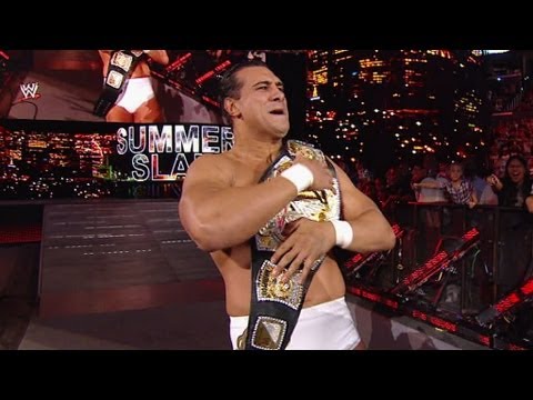 Alberto Del Rio cashes in his Money in the Bank briefcase